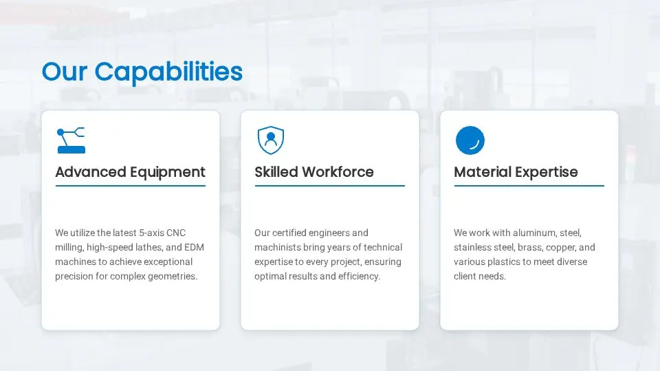 Comprehensive Machining Service Scope