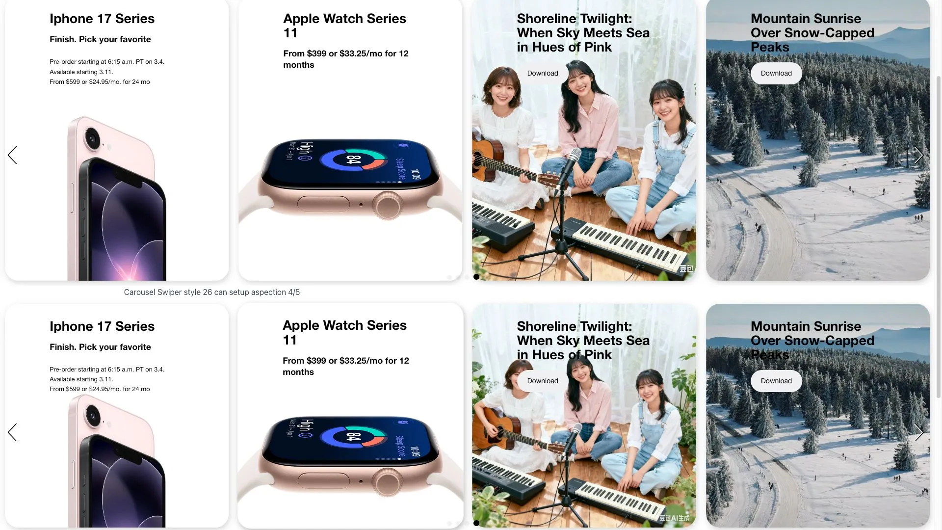 Demo Carousel Swiper style 26