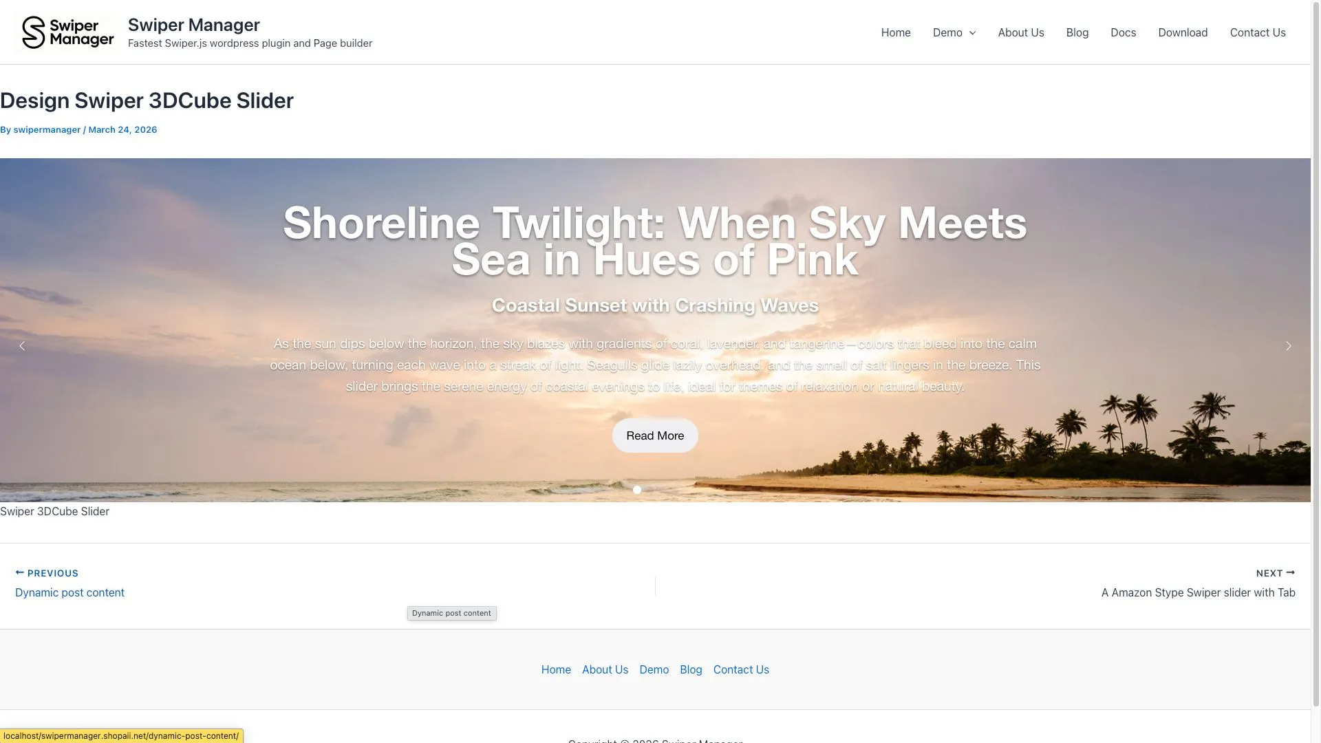 Design Swiper 3DCube Slider