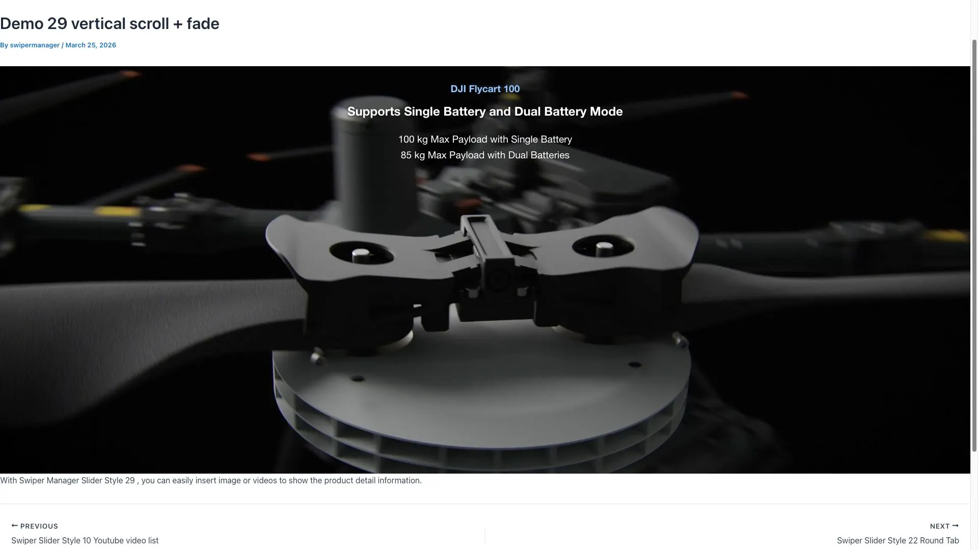 Demo 29 vertical scroll + fade