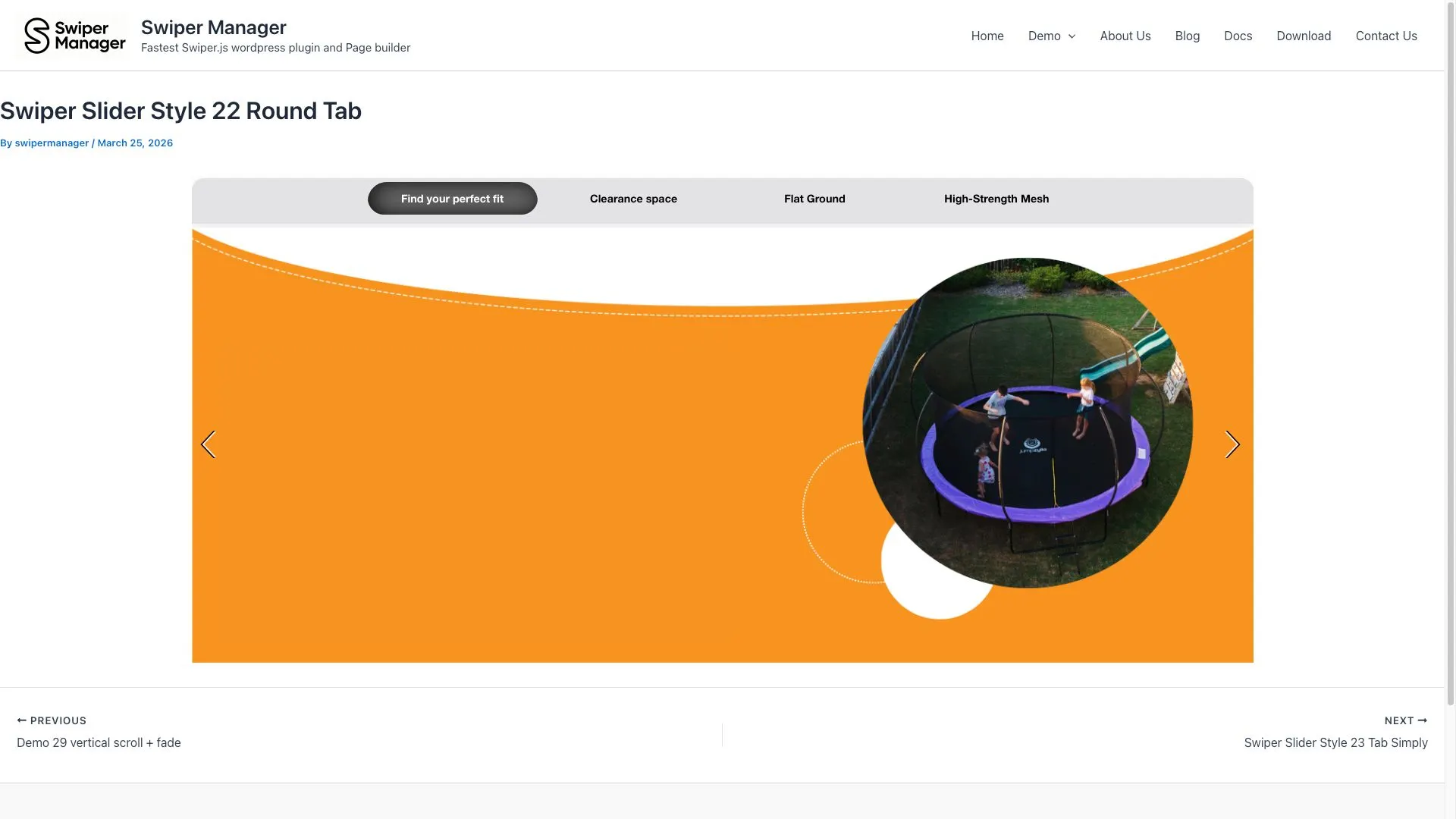 Swiper Slider Style 22 Round Tab